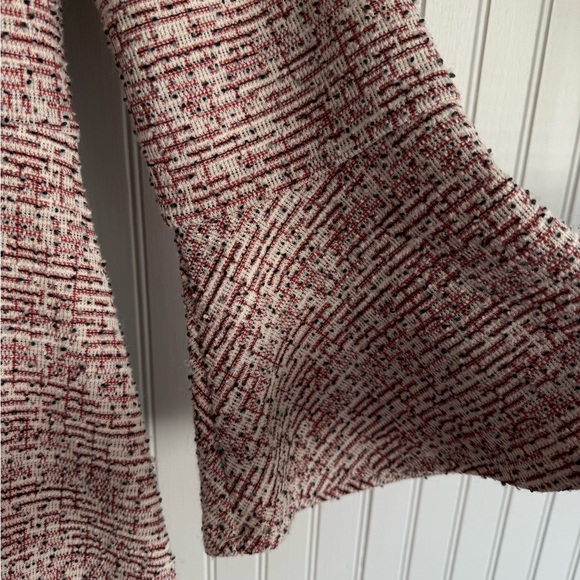 Maeve Susie Tweed swing dress size M in Red and White with Bell Sleeves - Picture 4 of 5